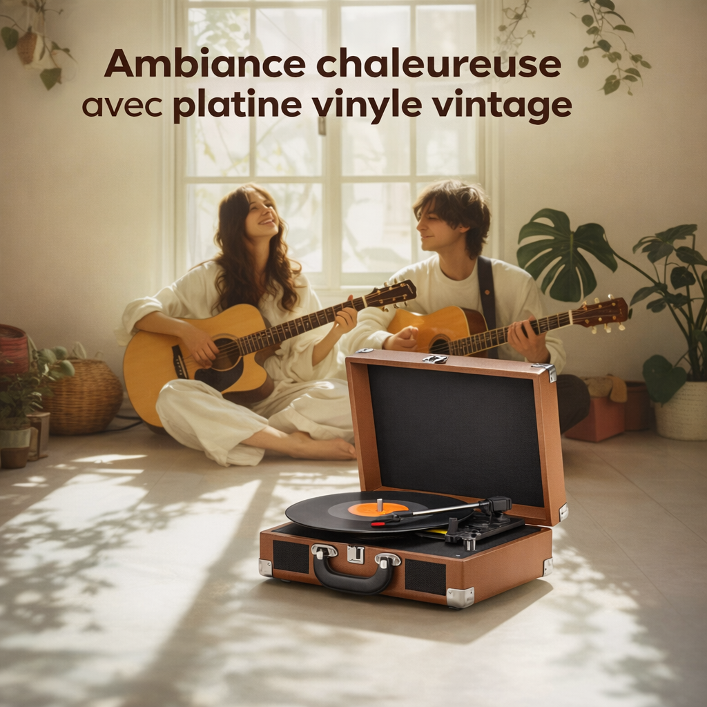 Platine vinyle portable MAIO Bluetooth 33/45/78 tours haut-parleurs intégrés RCA AUX